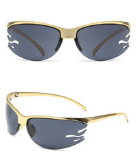 Women's Semi-Rimless Cat Eye 'The Coolness' Plastic Sunglasses