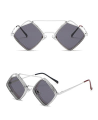 Unisex Retro Steampunk 'Pitch' Metal Sunglasses