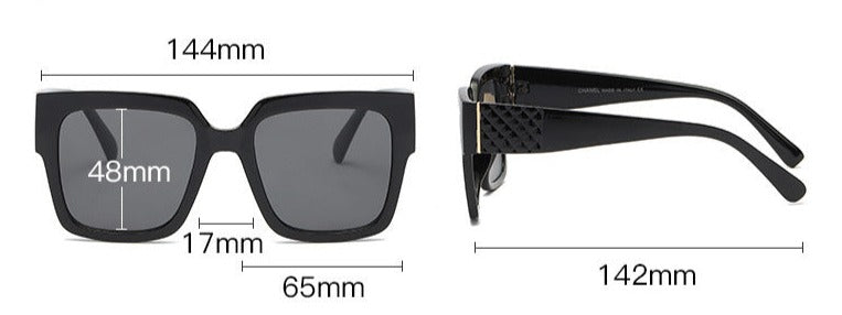 Women's Luxury Square 'Hailey' Plastic Sunglasses