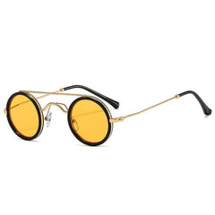 Unisex Vintage Round 'Imperial Circle' Metal Sunglasses