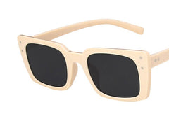 Women's Square 'Brown Melisan' Plastic Sunglasses