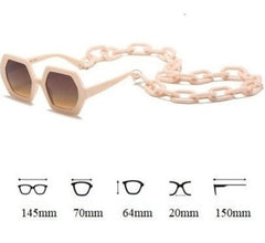 Women's  Square Bell'  Plastic Sunglasses