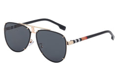 Men's Retro Aviation Pilot 'The Captain Fly Men' Metal Sunglasses