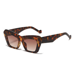 Women's Retro Jelly Frame 'Block Dash' Cat Eye Sunglasses