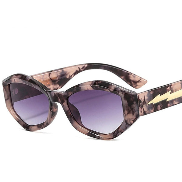 Women's Retro Irregular 'Flower Gaze' Cat Eye Sunglasses