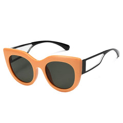 Unisex Vintage Cat Eye 'Cool Avocado' Plastic Sunglasses