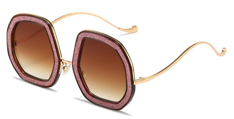 Women's Hexagone 'Seraphin' Metal Sunglasses