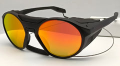 Men's Oval Polarized 'Ebony' Metal Sunglasses