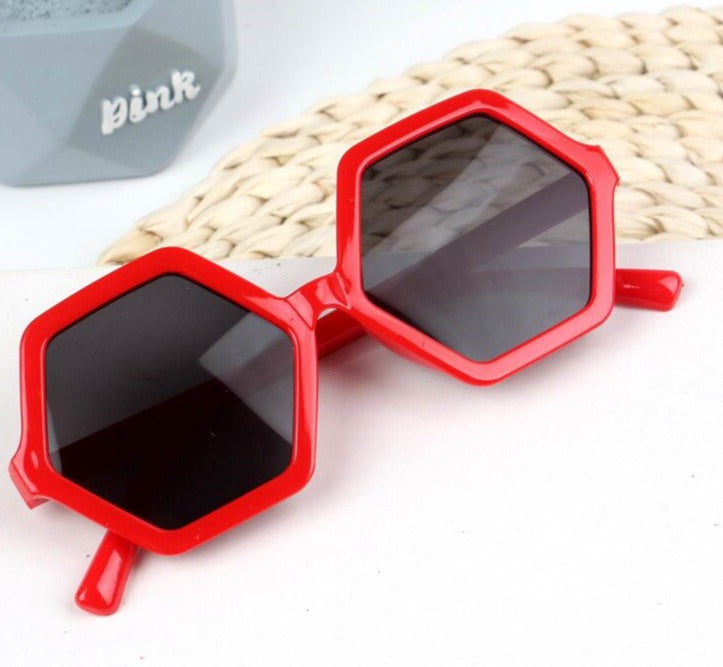 Children's Hexagonal 'Fiction' Plastic Sunglasses