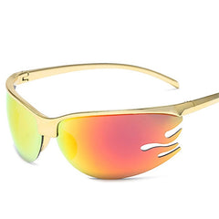 Women's Semi-Rimless Cat Eye 'The Coolness' Plastic Sunglasses