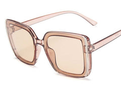 Women's Oversized Square 'Julia Smile' Plastic Sunglasses