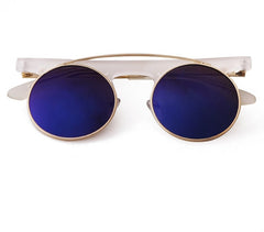 Women's Retro Round 'Magic Spells' Metal Sunglasses