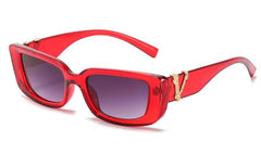 Women's Small Rectangle 'Shawn Shine' Plastic Sunglasses