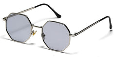 Women's Retro Hexagon 'Nasty' Metal Sunglasses