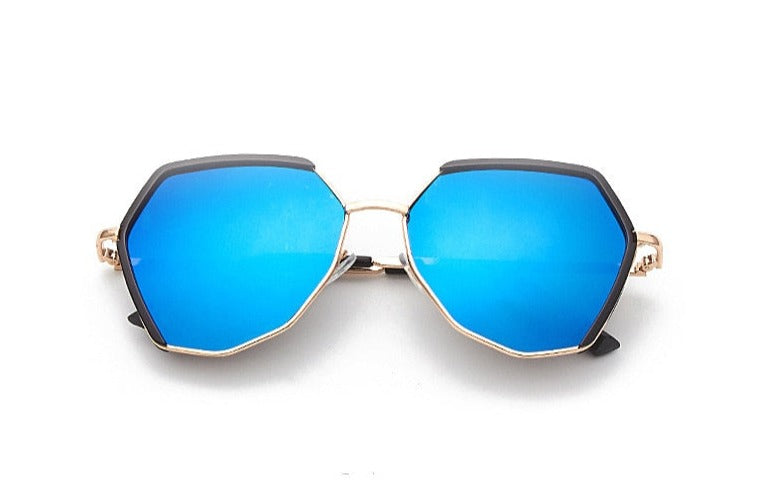 Unisex Polygon 'Koch' Metal Sunglasses