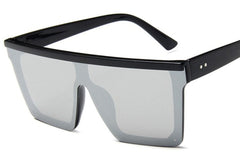 Women's Oversized Square 'Medusa' Plastic Sunglasses