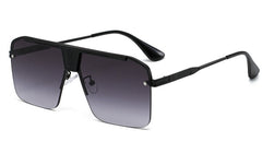 Men's Oversized Square 'Kuro' Metal Sunglasses