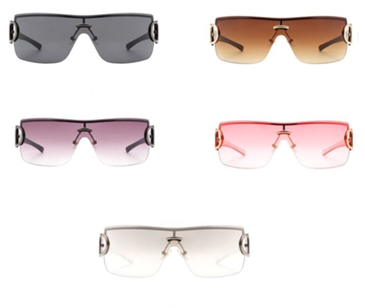 Women's Oversize Sports 'Elham Sports' Metal Sunglasses