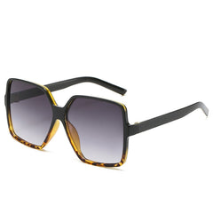 Women's Black Square 'Through' Oversized Sunglasses