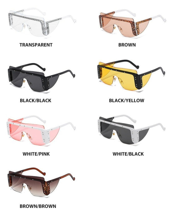 Women's Rimless Square 'Chameleon' Plastic Sunglasses