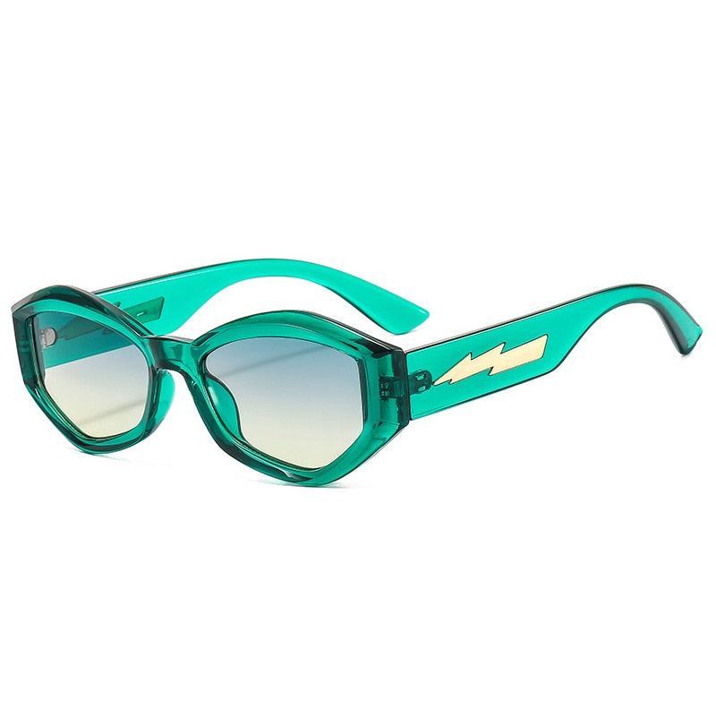 Women's Retro Irregular 'Flower Gaze' Cat Eye Sunglasses