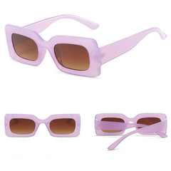 Women's Vintage 'Pink Black' Rectangular Sunglasses