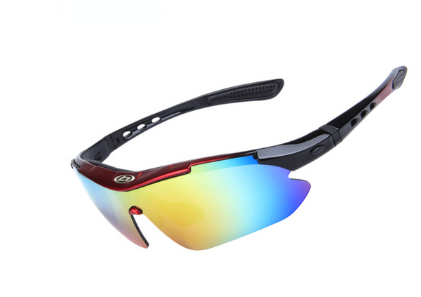 Men's Sport Polarized Semi Rimless 'Blast' Plastic Sunglasses