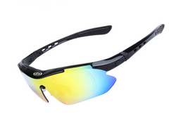 Men's Sport Polarized Semi Rimless 'Blast' Plastic Sunglasses