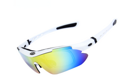 Men's Sport Polarized Semi Rimless 'Blast' Plastic Sunglasses