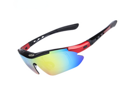 Men's Sport Polarized Semi Rimless 'Blast' Plastic Sunglasses