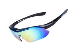 Men's Sport Polarized Semi Rimless 'Blast' Plastic Sunglasses