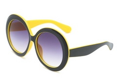 Women's Oversized Round 'Wonka' Plastic Sunglasses