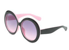 Women's Oversized Round 'Wonka' Plastic Sunglasses