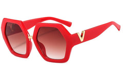 Women's Vintage Rectangle 'Ilona' Plastic Sunglasses