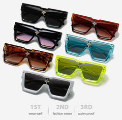 Women's Oversized Square 'Vanilla Eye Glass' Plastic Sunglasses