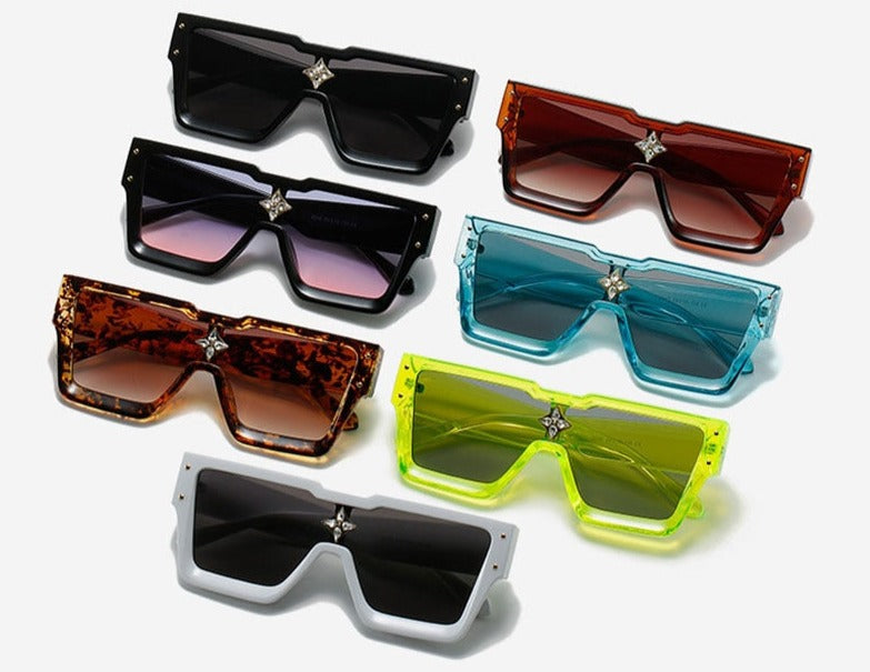 Women's Crystal 'Light Born' Oversized Sunglasses