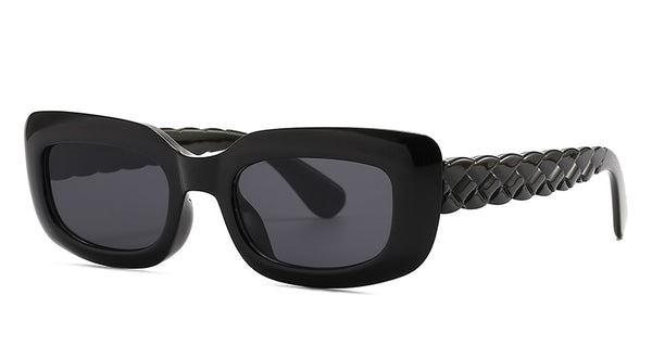 Women's Clear Square 'Fish Scale' Plastic Sunglasses