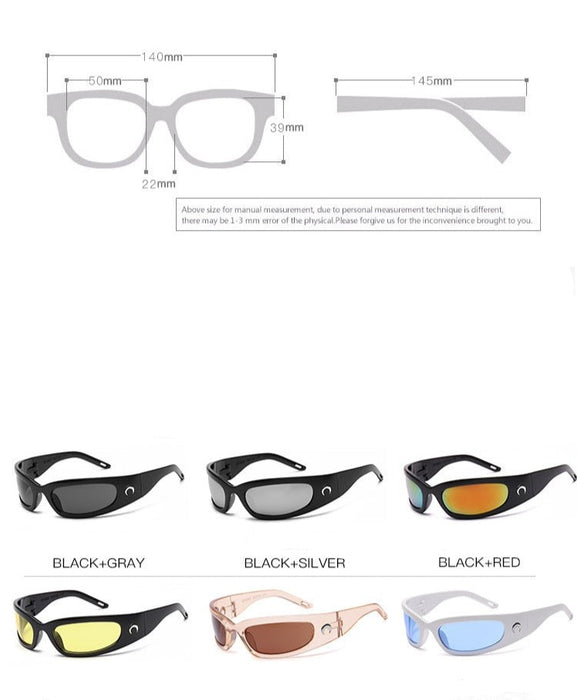Women's Trendy Moon 'Eye Candy' Rectangular Sunglasses