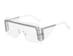 Women's Rimless Square 'Chameleon' Plastic Sunglasses