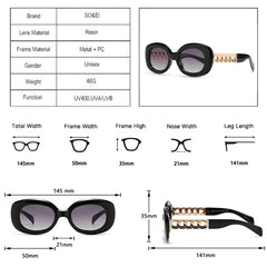 Women's Vintage Oval 'Catwalk' Plastic Sunglasses