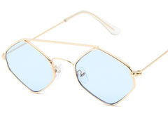 Women's Small Oval 'Alynx' Metal Sunglasses