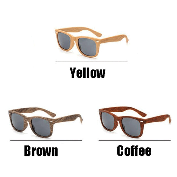 Men's Retro Square 'Rise and Shine' Wooden Bamboo Sunglasses