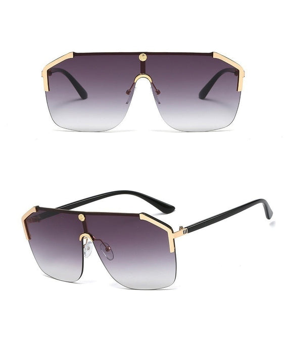 Women's Rimless 'Catwalk' Square Alloy Sunglasses