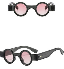 Unisex Retro Round 'Crazy Genius' Plastic Sunglasses