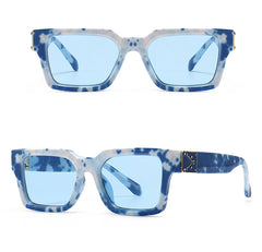 Men's Square 'Glare Sky' Plastic Sunglasses