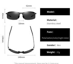 Men's Square "Robo Guy" Photochromic Sunglasses