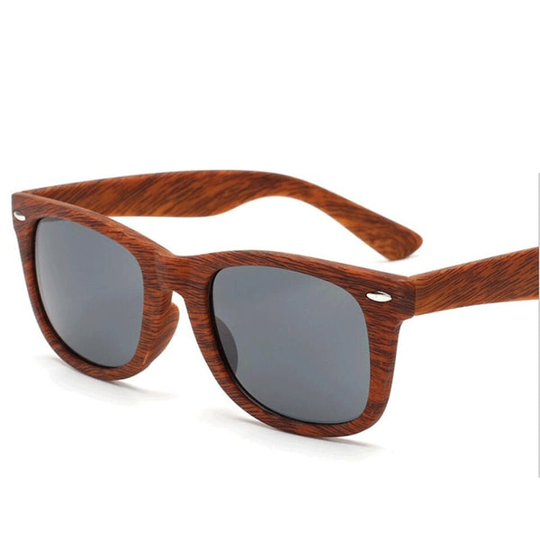 Men's Retro Square 'Rise and Shine' Wooden Bamboo Sunglasses