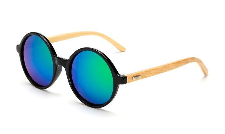 Women's Round Bamboo 'Sagalit' Wooden Sunglasses