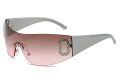 Women's Rimless Goggle 'Simply Atina' Plastic Sunglasses