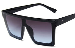 Women's Oversized Square 'Medusa' Plastic Sunglasses